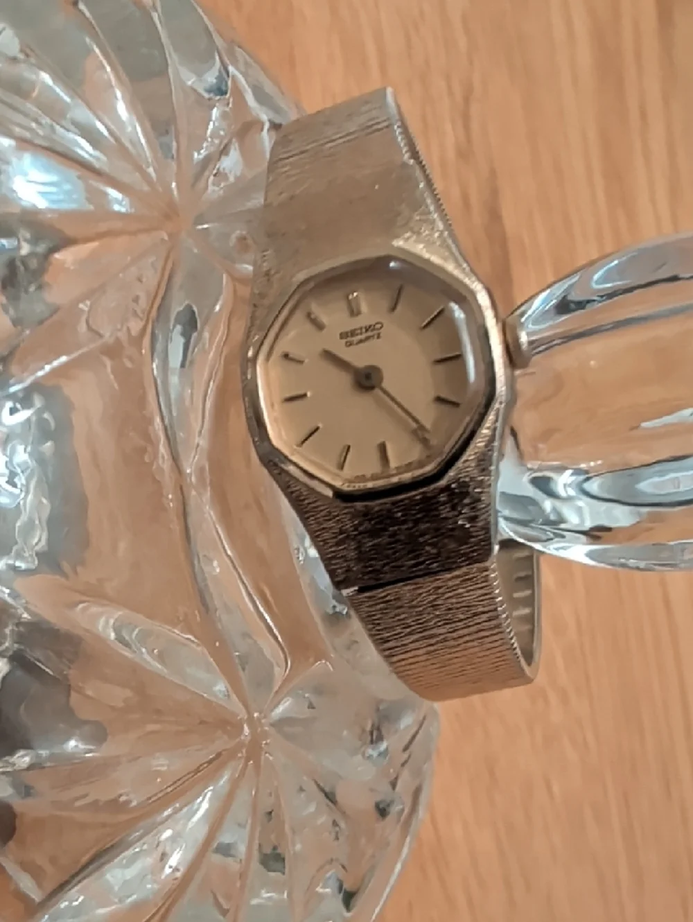 Seiko Gold Tone Ladies Watch with Octagonal Bezel